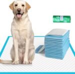 XL Pee Pads for Dogs – 24" x36” Super Absorbent Extra Large Puppy Pee Pads (20 Pack) – Leak-Proof & Quick-Dry for Potty Training & Include Roll of Poop Bags for Easy Clean-Up.