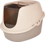 No-Mess Hooded Cat Litter Box, Standard, Multicolor, 21 in x 16 in x 15 in