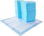 Scented Dog and Puppy Pee Pads, 5-Layer Leak-Proof Super Absorbent, Quick-Dry Surface, Potty Training, Regular (22x22"), 100 Count, Blue & White