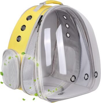 Front Extension Large Cat Backpack Carrier, Fit up to 20 lbs, Space Capsule Astronaut Bubble Window Pet Backpack to Transport Carry Large Cat and Small Puppy